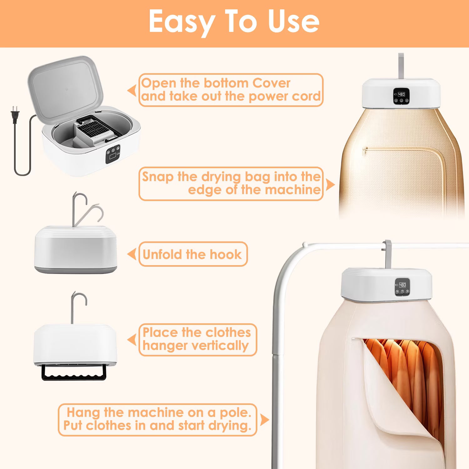 FetZboon™ 3 in 1 Portable Dryer
