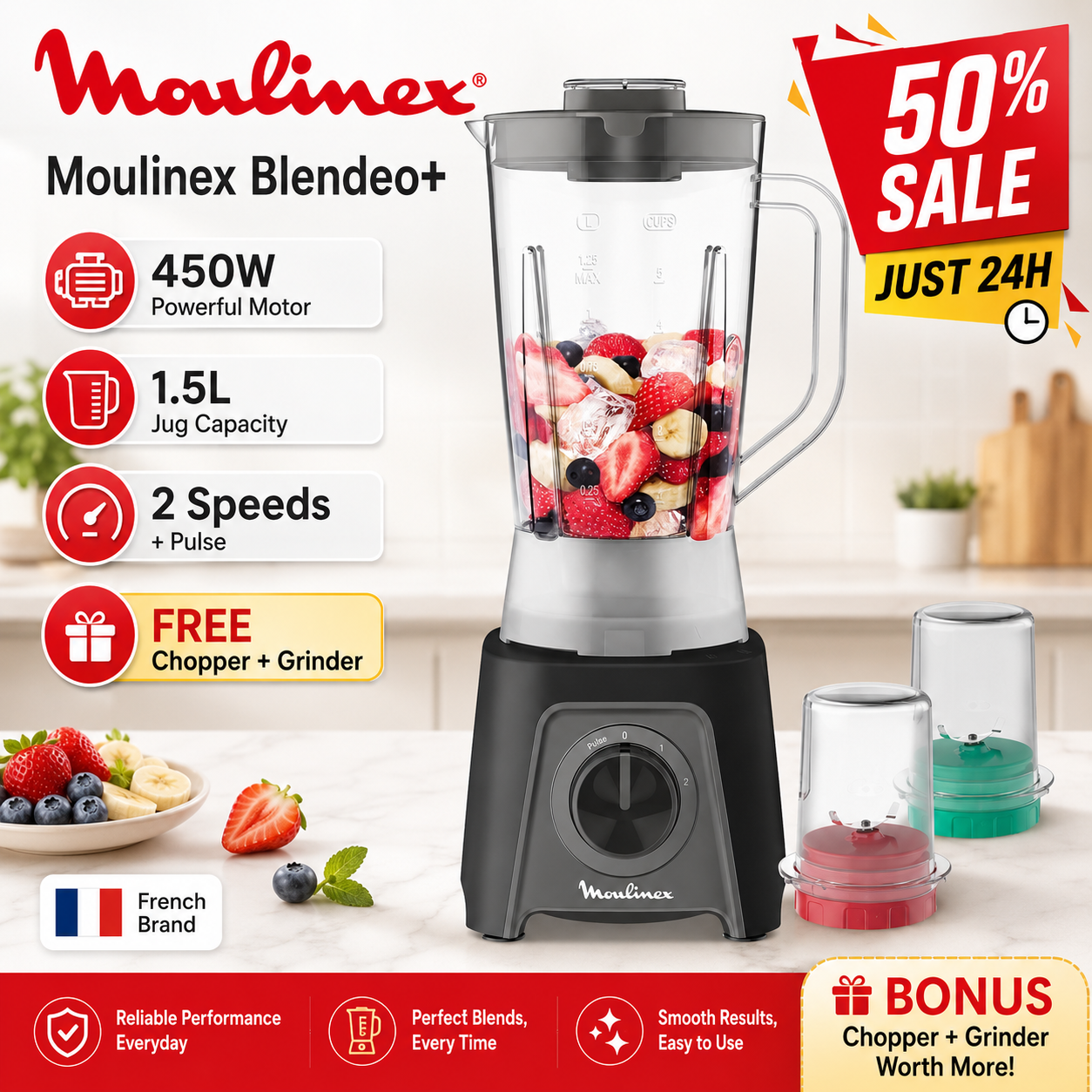 FetZboon™ Authentic Moulinex Blendeo+