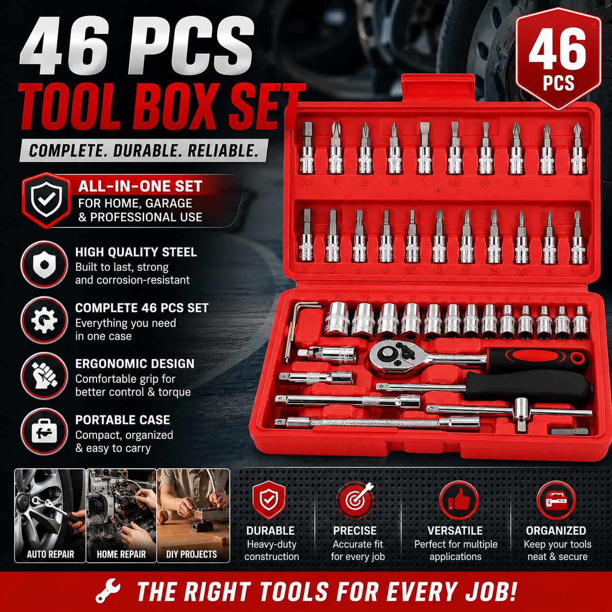 FetZboon™ 46 In 1 Pcs Tool Kit