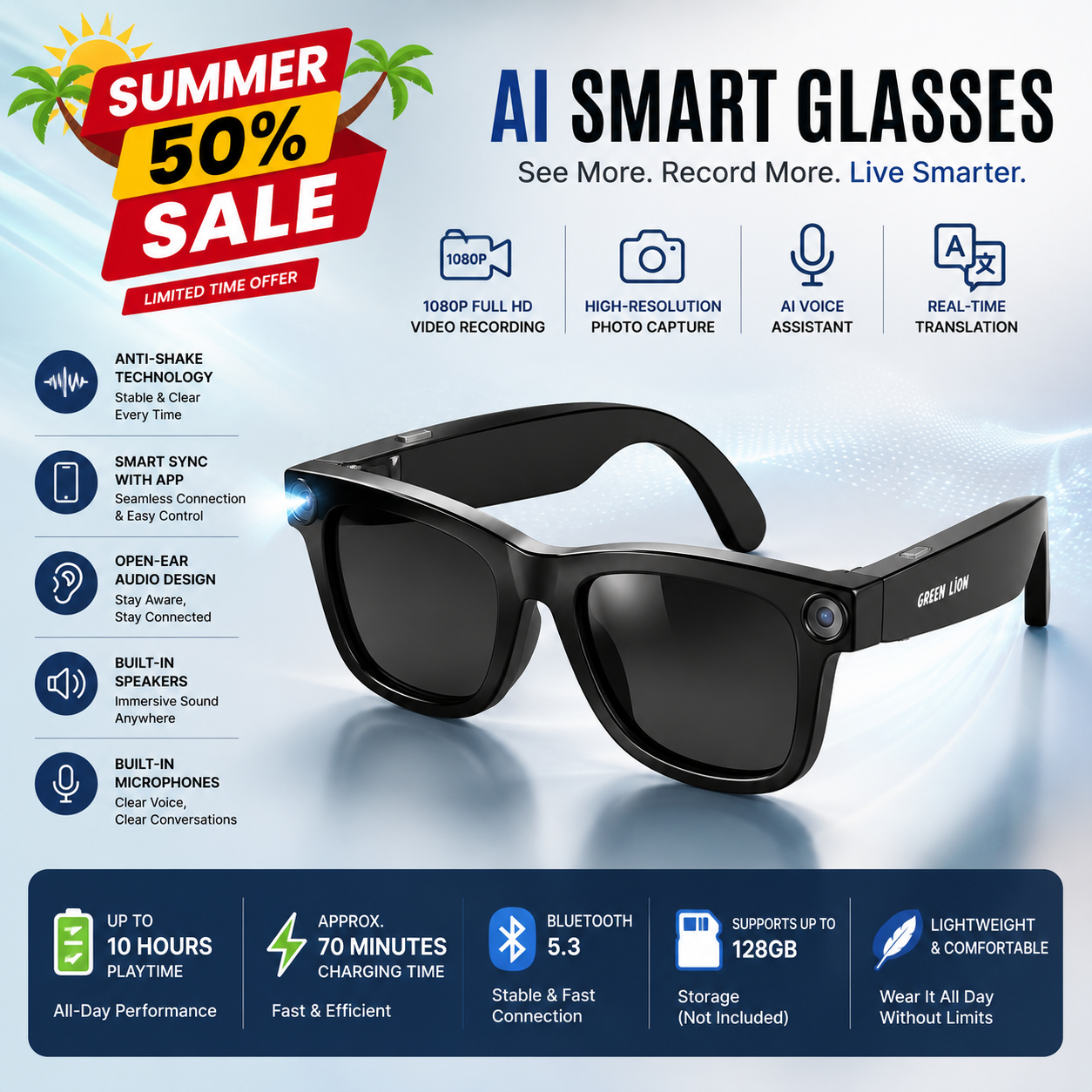 FetZboon™ AI Smart Glasses