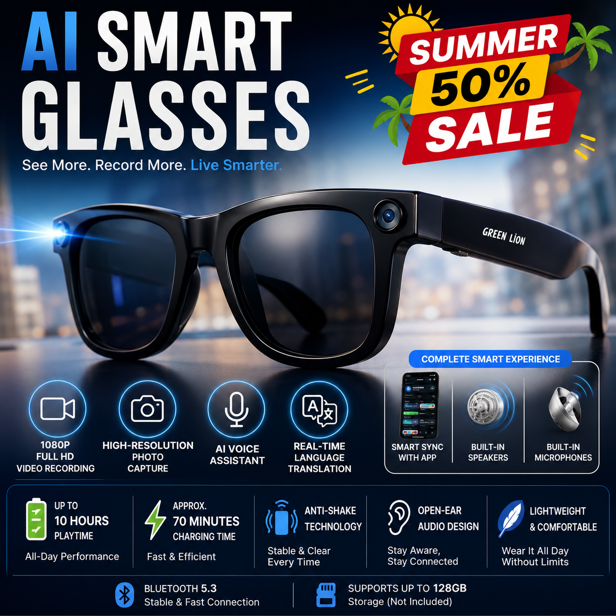 FetZboon™ AI Smart Glasses